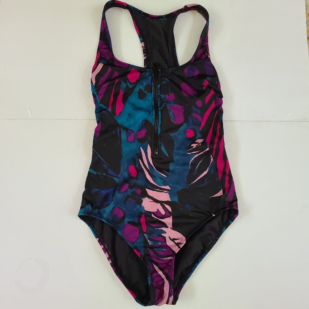 All In Motion Zip Front Racerback swimsuit - Picture 1 of 6
